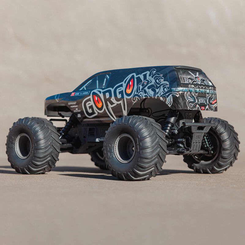 1/10 GORGON 4X2 MEGA 550 Brushed Monster Truck Ready-To-Assemble Kit with Battery & Charger