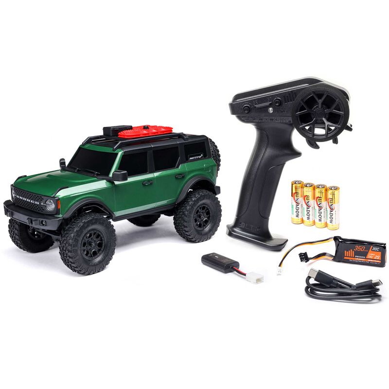1/24 SCX24 Ford Bronco 4X4 RTR Brushed Rock Crawler (Battery & Charger Included)