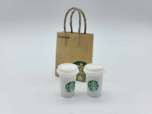 Ensemble de verres à café et sac de papier 1/10