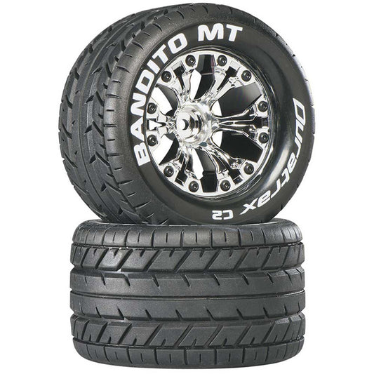 FINAL SALE - Bandito MT 2.8" Mounted 1/2" Offset Tires, Chrome (2)