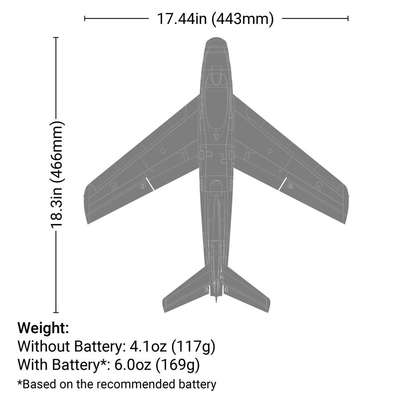 UMX F-86 Sabre 30mm EDF Jet BNF Basic with AS3X and SAFE Select