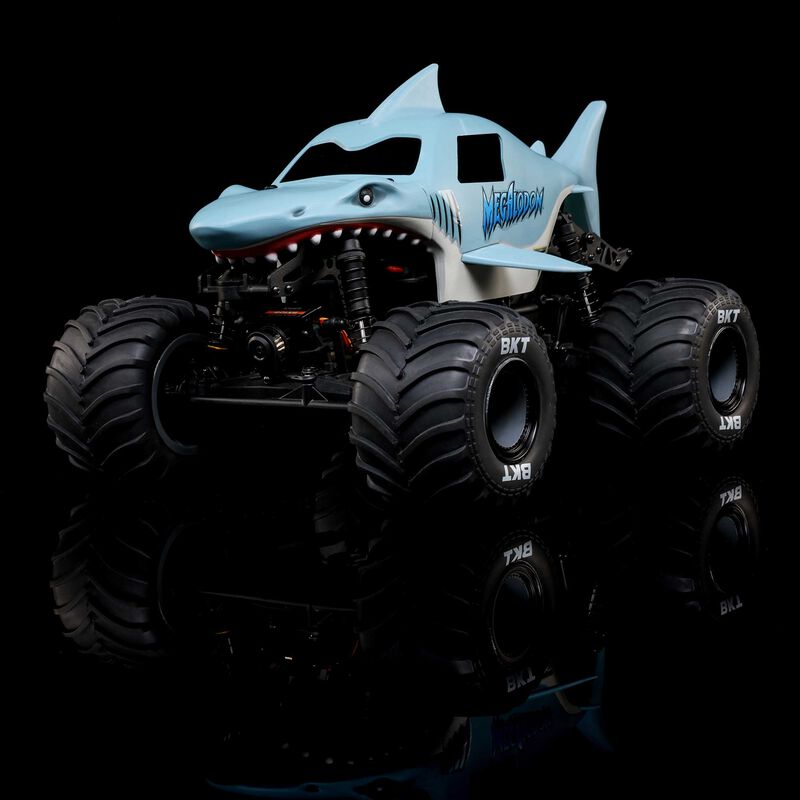1/18 Mini LMT Megalodon 2S 4X4 RTR Brushed Monster Truck (Battery & Charger Included)