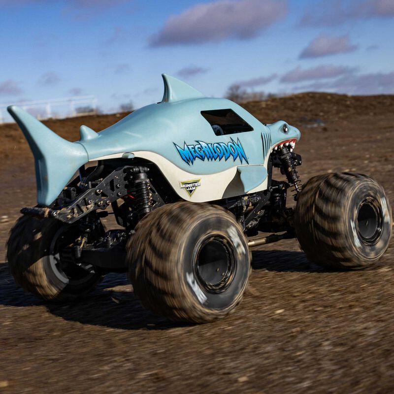 1/18 Mini LMT Megalodon 2S 4X4 RTR Brushed Monster Truck (Battery & Charger Included)
