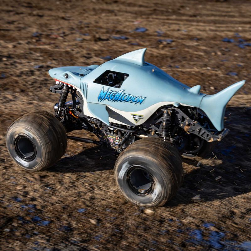 1/18 Mini LMT Megalodon 2S 4X4 RTR Brushed Monster Truck (Battery & Charger Included)