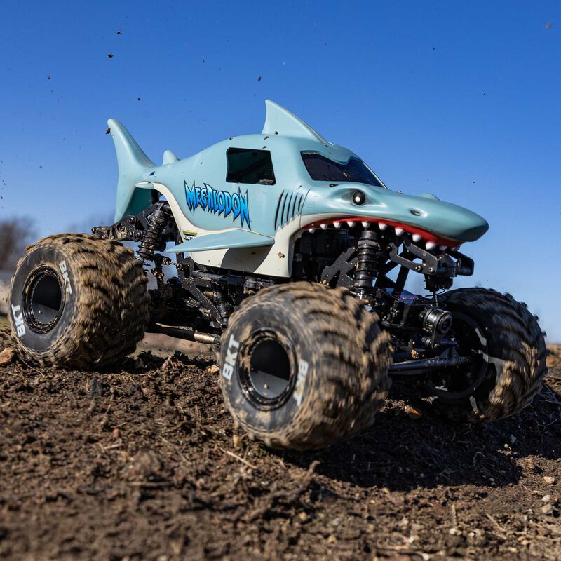 1/18 Mini LMT Megalodon 2S 4X4 RTR Brushed Monster Truck (Battery & Charger Included)