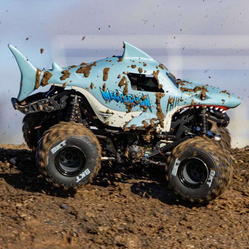 1/18 Mini LMT Megalodon 2S 4X4 RTR Brushed Monster Truck (Battery & Charger Included)