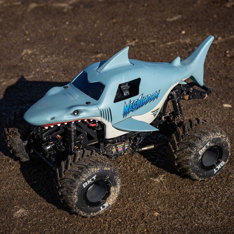 1/18 Mini LMT Megalodon 2S 4X4 RTR Brushed Monster Truck (Battery & Charger Included)
