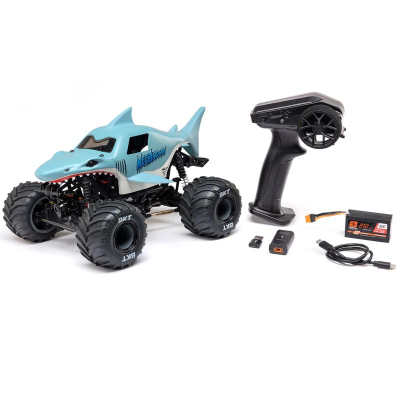 1/18 Mini LMT Megalodon 2S 4X4 RTR Brushed Monster Truck (Battery & Charger Included)