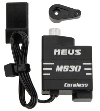 MEUS Racing Coreless Micro Aluminum / 15.8g Brass Servo for Axial 1/30 SCX30 RC Crawler – Aluminum Black Servo
