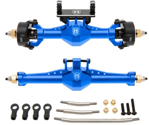 MEUS Racing TRX4M Metal Isokinetic Front Rear Axles with 3-Section CVDs for 1/18 TRX4M Bronco Land Rover Defender K10 High Trail set