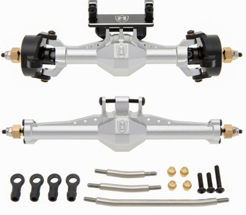 MEUS Racing TRX4M Metal Isokinetic Front Rear Axles with 3-Section CVDs for 1/18 TRX4M Bronco Land Rover Defender K10 High Trail set