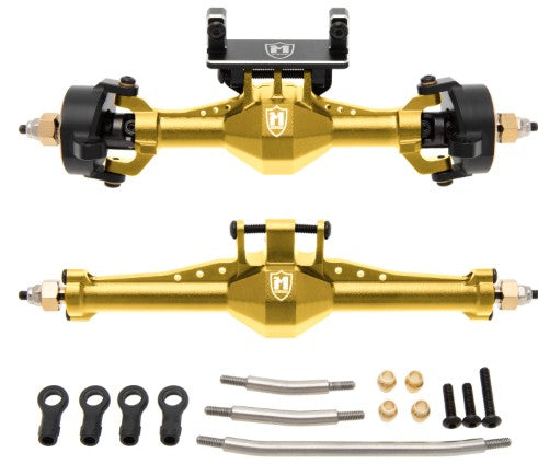 MEUS Racing TRX4M Metal Isokinetic Front Rear Axles with 3-Section CVDs for 1/18 TRX4M Bronco Land Rover Defender K10 High Trail set