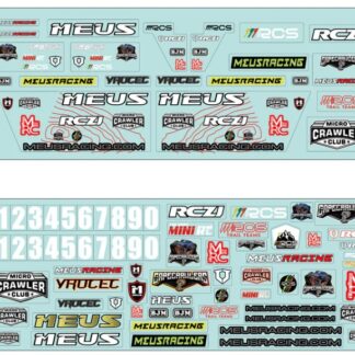 MEUS Racing MB24 Body Shell Stickers For 1/24 Axial SCX24 Bronco JLU B-17