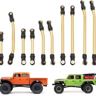 MEUS Racing 10pcs Metal High Clearance Chassis & Steering Links for 1/24 SCX24 Gladiator Power Wagon