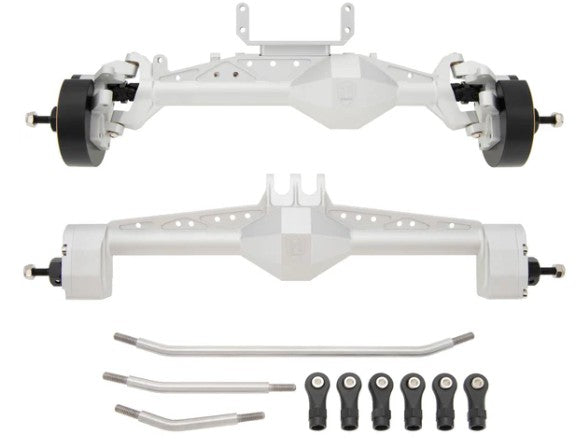 MEUS Racing Isokinetic 3-Section CVD Portal Front Rear Axles with 2 Servo Mounts for 1/10 Axial Capra 1.9 UTB DIY SCX10 SCX10 II set