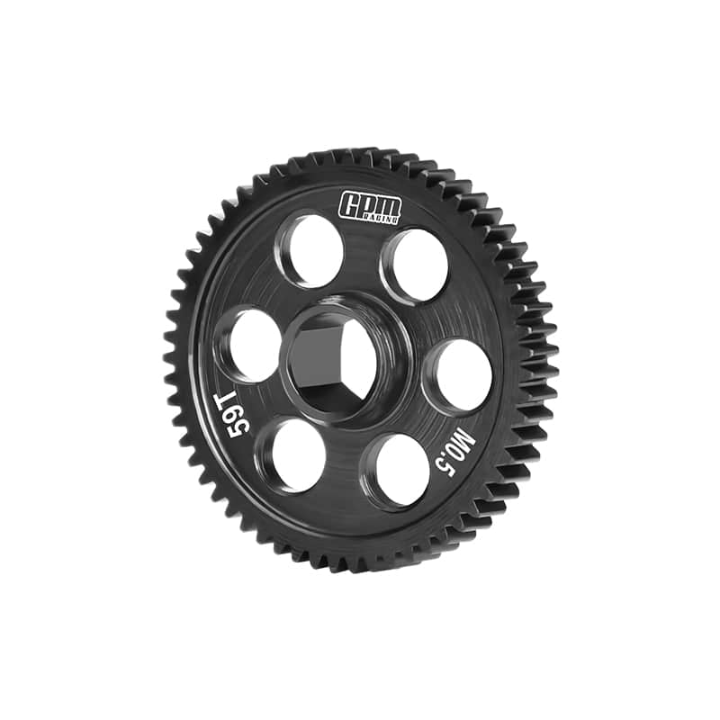 GPM ARRMA Medium Carbon Steel Spur Gear 0.5 Mod 59-T Black