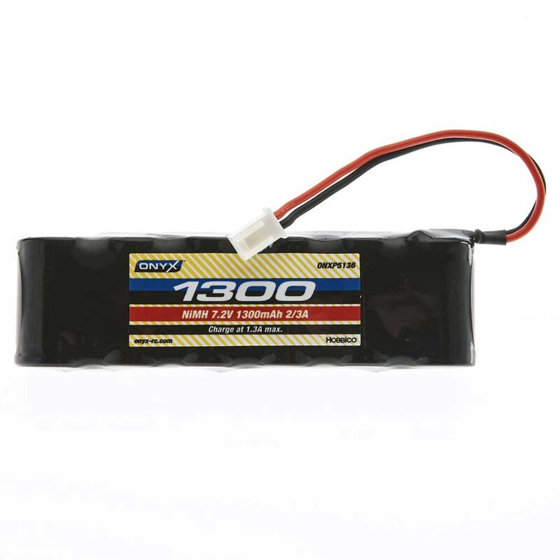 7.2V 1300mAh 6-Cell 2/3A Flat NiMH Battery: XH-1S (Losi Mini Plug)