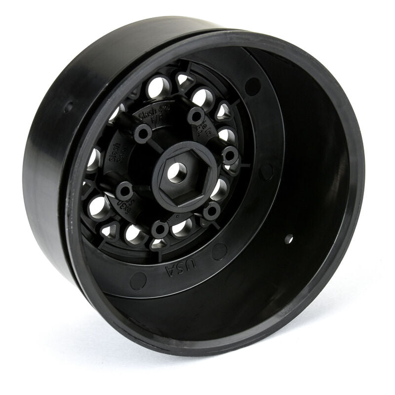 1/10 Showtime 2.2"/3.0" 12mm & 14mm SC Dirt Oval Wheels (2) Black