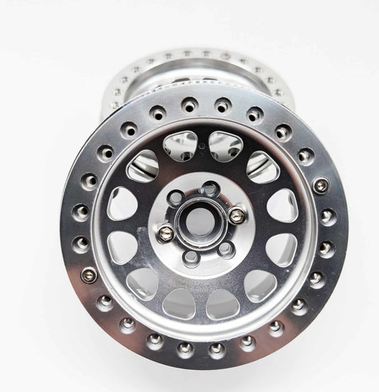 Set of (2) 2.2″ aluminium Beadlock wheels silver