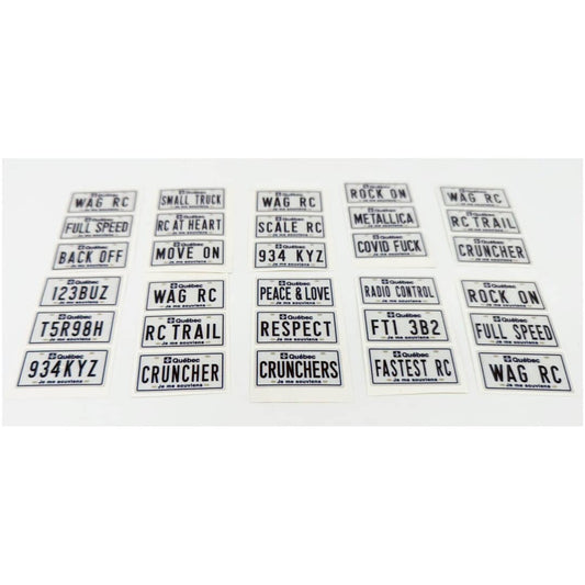 Set of (6) 1/10 Scale Plates ”QUEBEC”