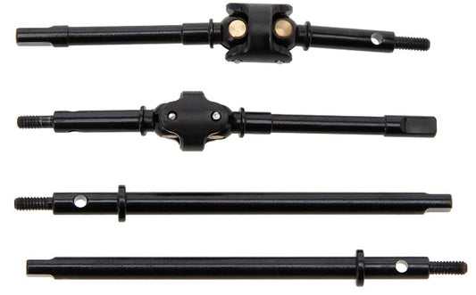 MEUS Racing SCX24 Isokinetic 3-Section CVD Front Rear Axle Shafts Maximum Steering Angle 52° Wider +5MM