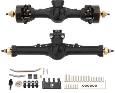 MEUS Racing SCX24 Nylon V2 Isokinetic Front Rear Axles 3-Section CVD With 52° Steering Angle for 1/24 SCX24