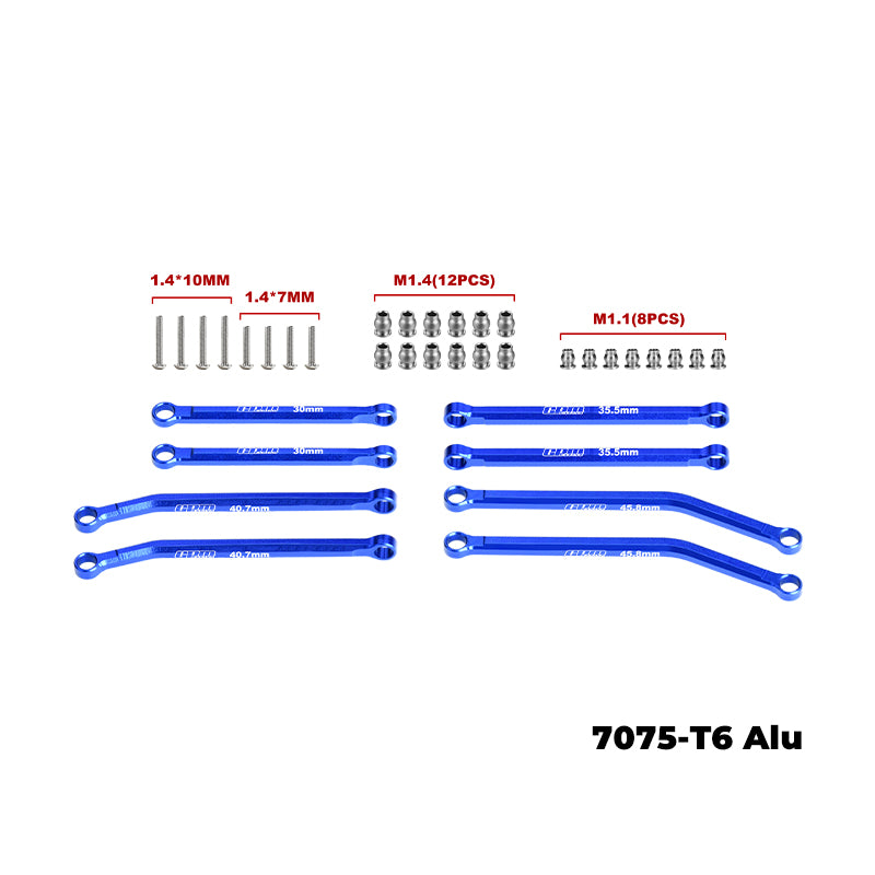 GPM AXIAL 7075-T6 ALLOY FRONT & REAR LINK SET