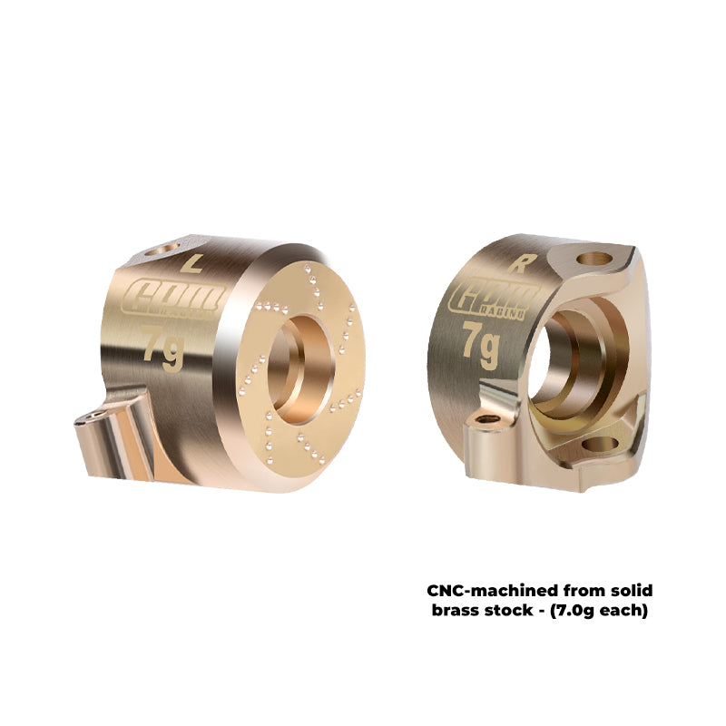 GPM Brass Front Sterring Blocks (Steering Knuckles) 7g for Axial SCX30