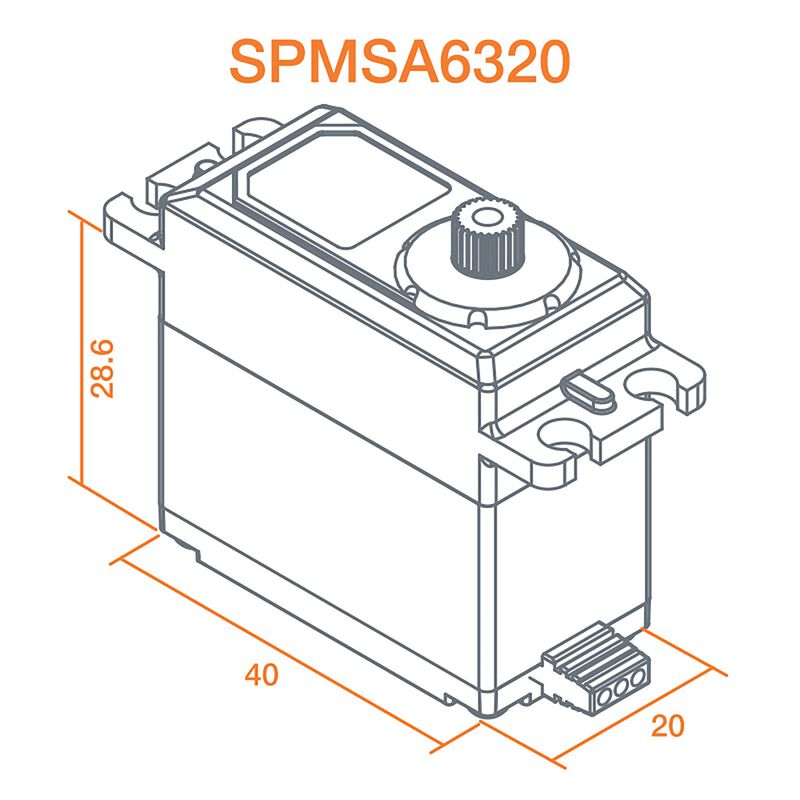 A6320 Standard Digital HV Brushless Mid Torque Metal Gear Aircraft Servo