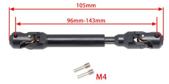 Meus Racing Internal Spline Universal Drive Shaft for 1/10 - 105mm