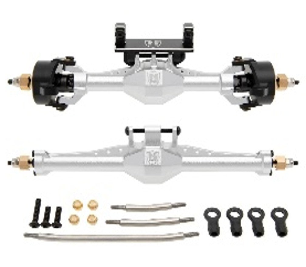 MEUS Racing Isokinetic 3-Section CVD Front and Rear Axles Maximum Steering Angle 52° Wider +5MM for TRX4M Upgrade 1/18 RC Crawler Car set