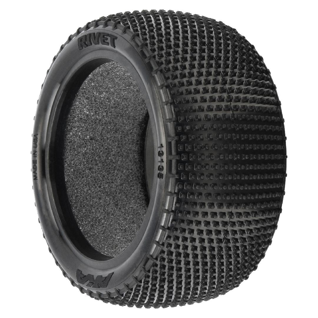 AKA Products 1/10 Rivet Medium Carpet Rear Buggy Tires (2)