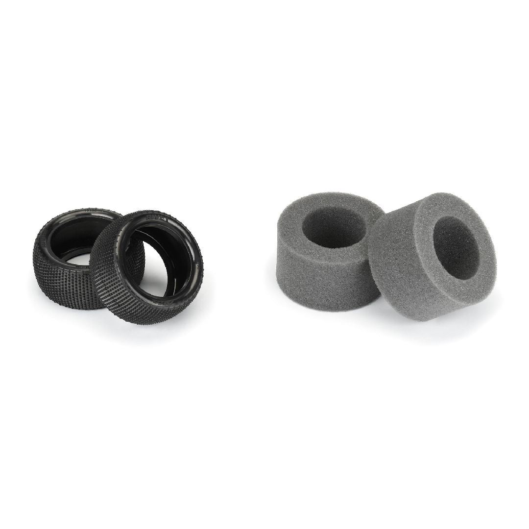 AKA Products 1/10 Rivet Medium Carpet Rear Buggy Tires (2)