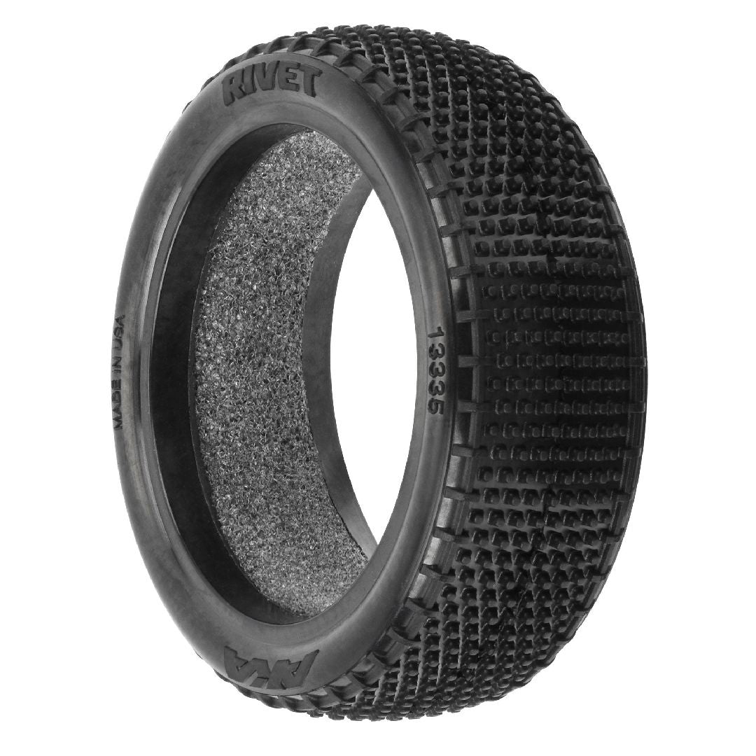 AKA Products 1/10 Rivet Medium Carpet 4WD Front Buggy Tires (2)
