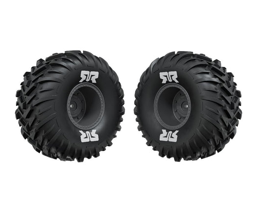 Arrma dBoots Cut Chevron MT Tire Set Glued (2) - Gun Metal