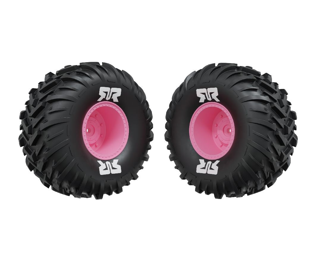 Arrma dBoots Cut Chevron MT Tire Set Glued (2) - Pink