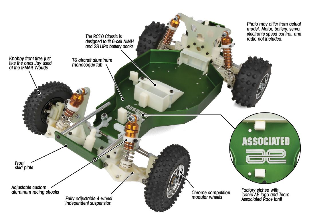 Team Associated 1/10 RC10 Green Masters 60th 2wd Kit