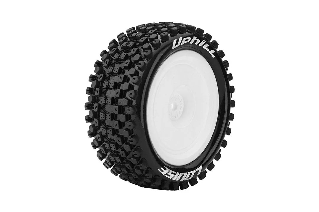 Louise Tires & Wheels 1/10 E-UPHILL 4WD/Rear Soft White 12mm (2)