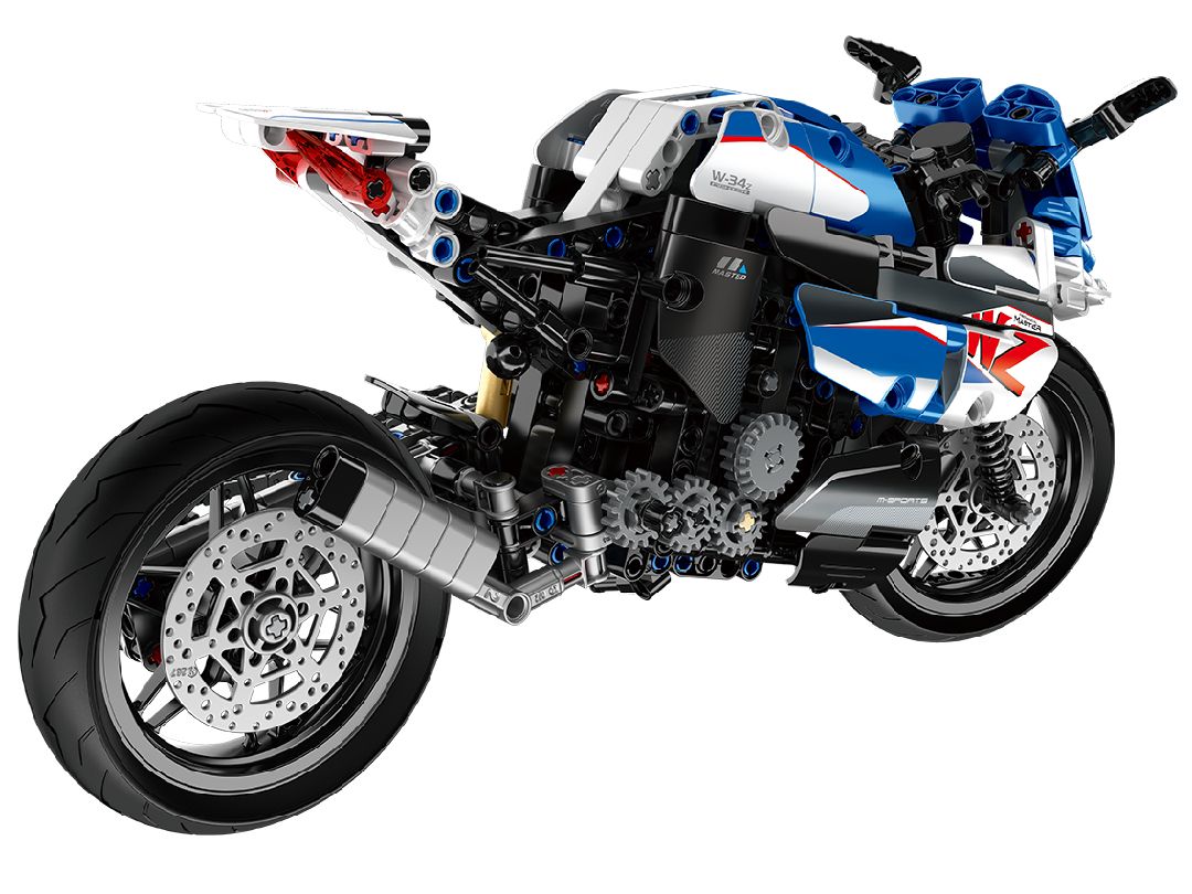 iM.Master - 6834 - Building Block Motorcycle - Blue/White