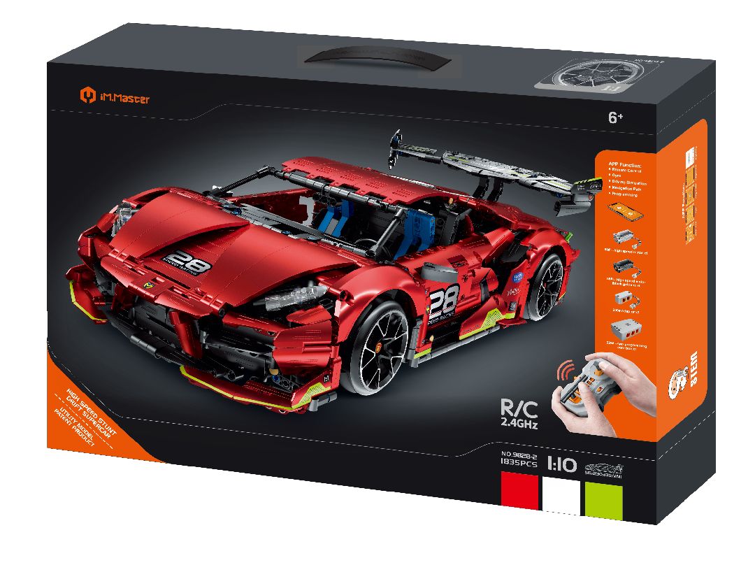 iM.Master 1/10 - 9828-2 - R/C Wind Red electroplate SuperCar