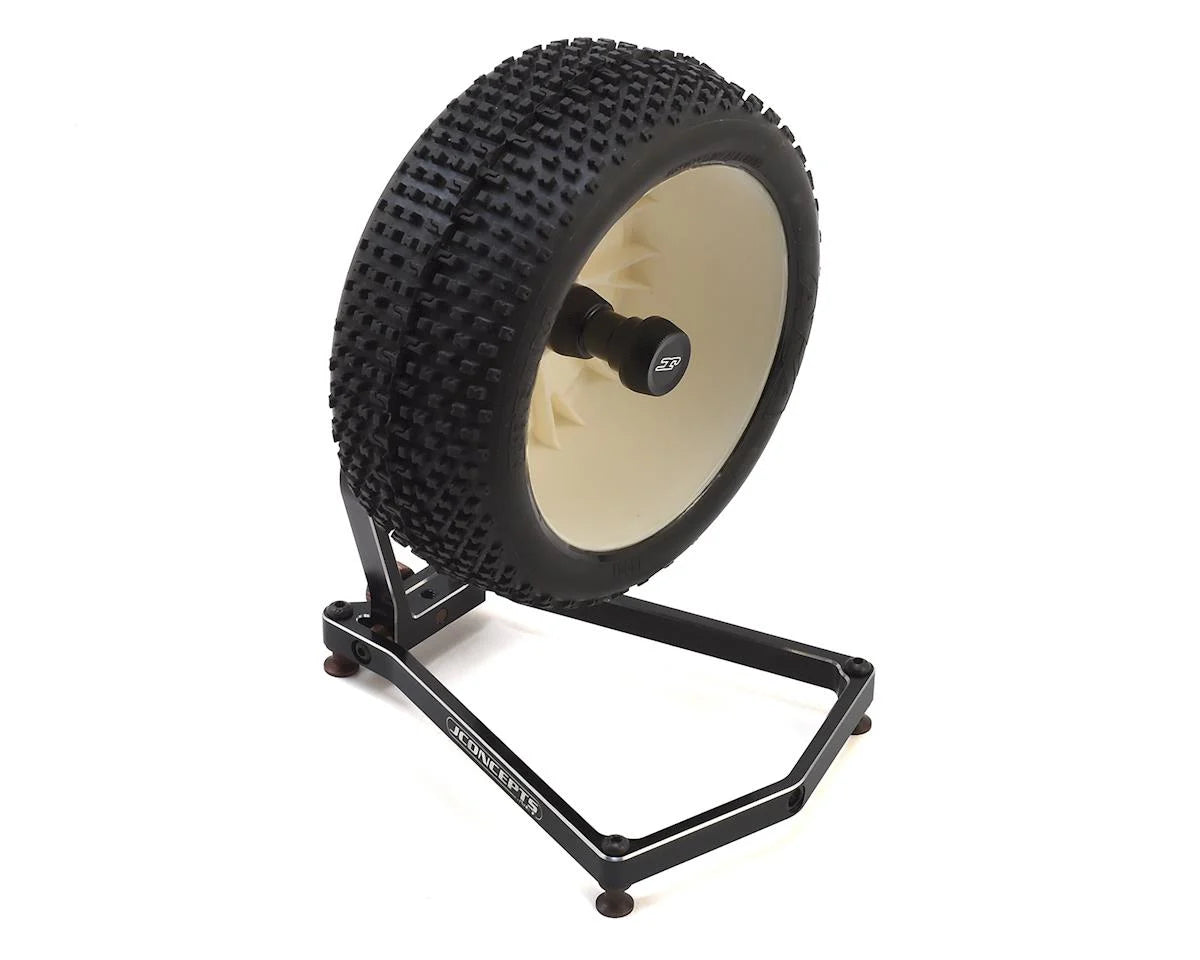 JConcepts 1/10 & 1/8 Aluminum Tire Balancer w/Case (Black)