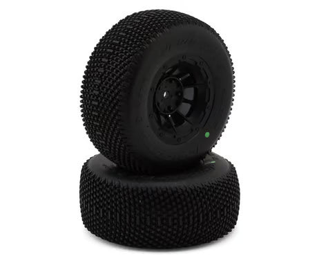 JConcepts Subcultures 2 Pre-Mounted Off-Road Tires (2) (Slash Rear) (Green) w/12mm Hex