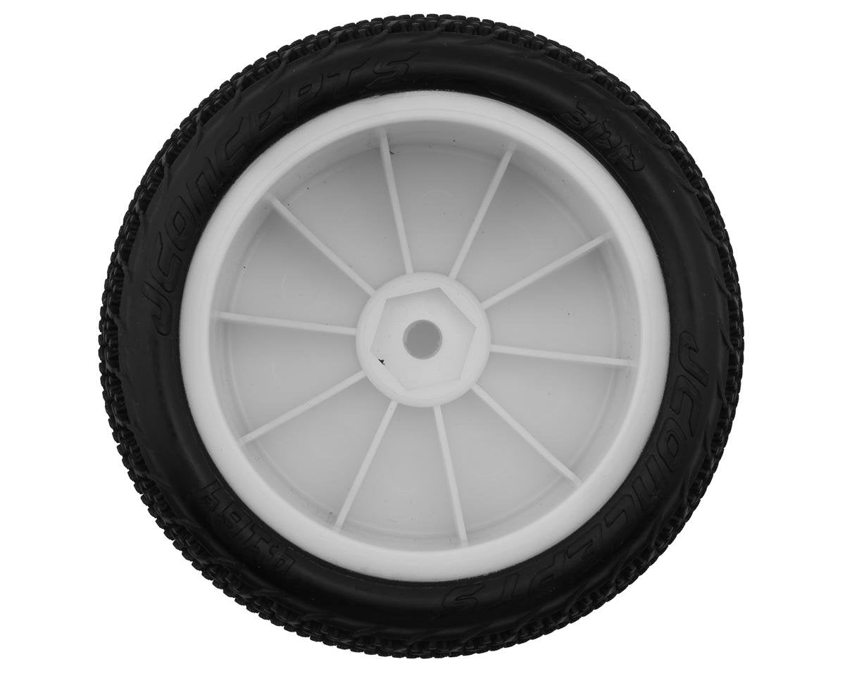 JConcepts 3DP 2.2" Pre-Mounted Rear Buggy Carpet Tires (White) (2) (Pink) w/12mm Hex