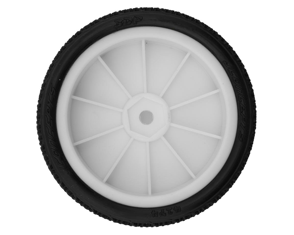 JConcepts 3DP 2.2" Pre-Mounted 2WD Front Buggy Carpet Tires (White) (2) (Pink) w/12mm Hex