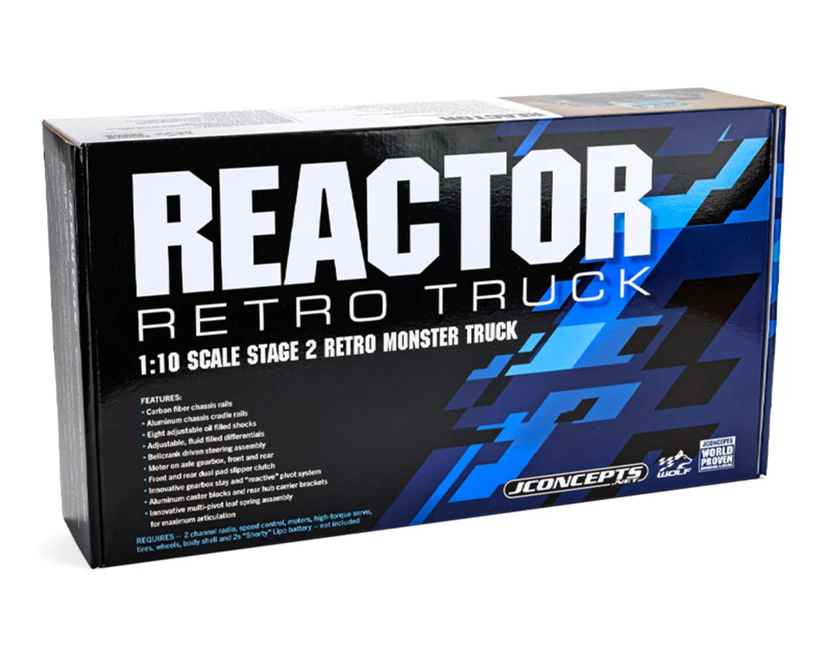 JConcepts Reactor Stage 2 "Wolf" 1/10 Electric 4x4 Monster Truck Kit (Classic) (10.75" Wheelbase)