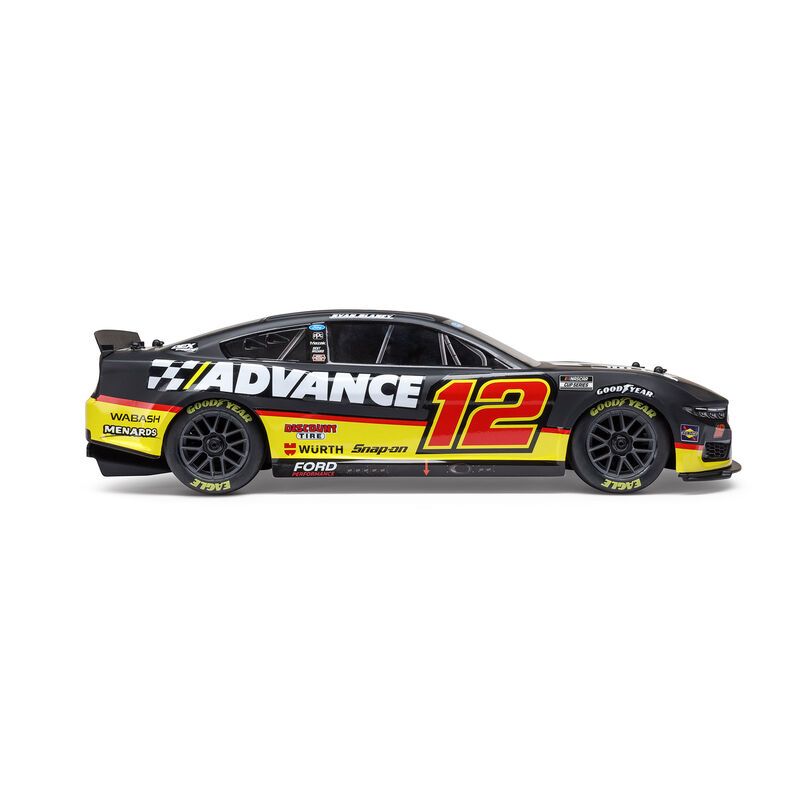 1/12 NASCAR RC Racecar Ryan Blaney No. 12 Advanced Auto 2025 Ford Mustang 2S AWD RTR Brushed On-Road (Battery & Charger Included)