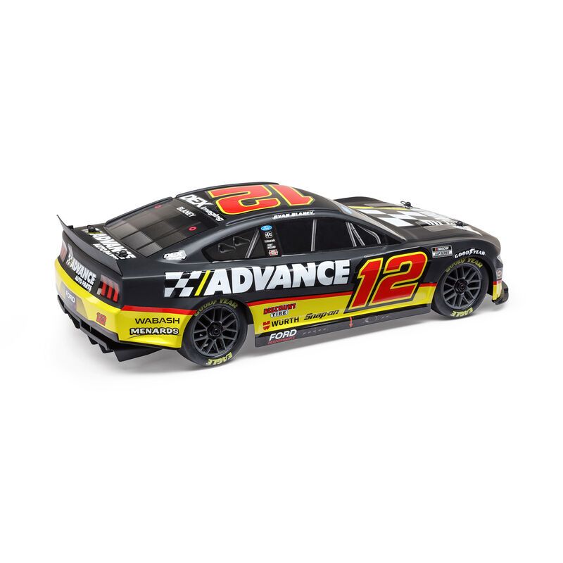 1/12 NASCAR RC Racecar Ryan Blaney No. 12 Advanced Auto 2025 Ford Mustang 2S AWD RTR Brushed On-Road (Battery & Charger Included)