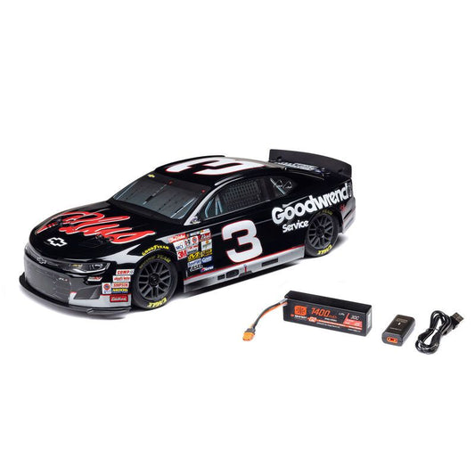 1/12 Losi NASCAR RC Race Car RCR No. 3 GM Goodwrench Chevrolet ZL1 2S AWD RTR Brushed On-Road (Battery & Charger Included), Black