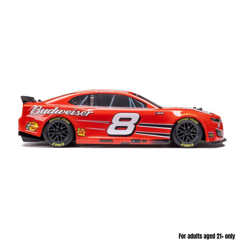 1/12 NASCAR RC Racecar Dale Earnhardt Jr. No. 8 Budweiser Chevrolet ZL1 2S AWD RTR Brushed On-Road (Battery & Charger Included), Red