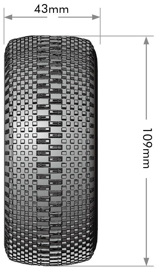 Louise R/C SC-Groove 2.2/3.0" - 12,14,17mm Rem Hex Blk Whls (2)